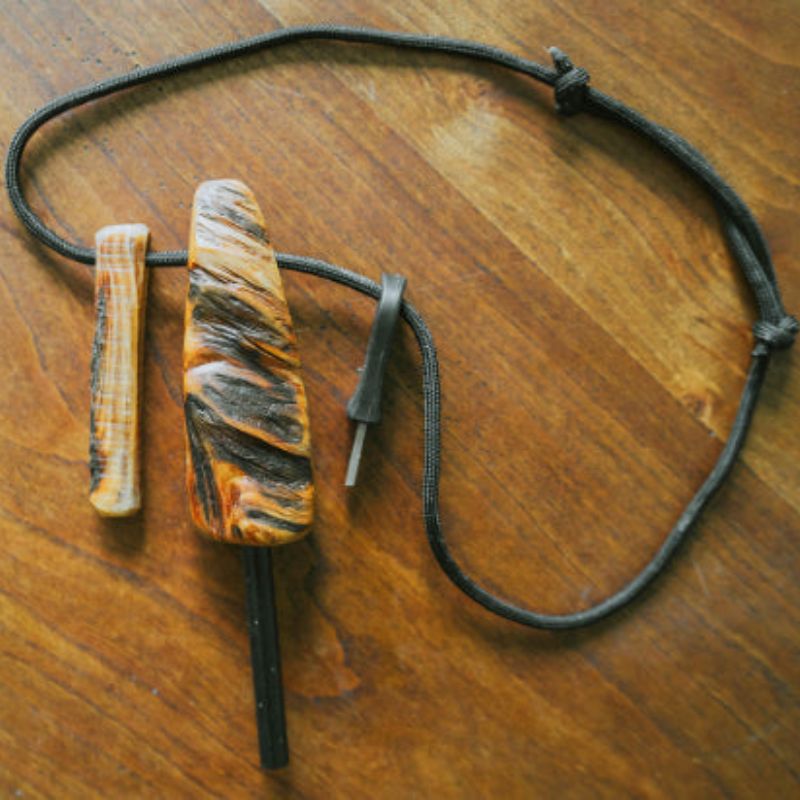 Fatwood Fire Steel 5/16" Ferro Rod - Character Edition